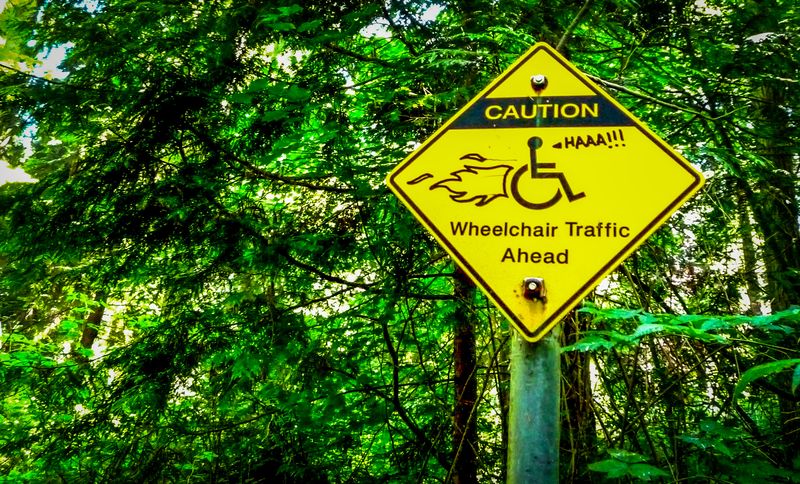 Wheelchair traffic ahead
